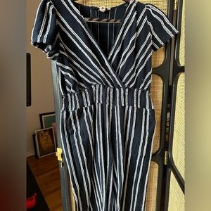 Anthropologie Striped Jumpsuit